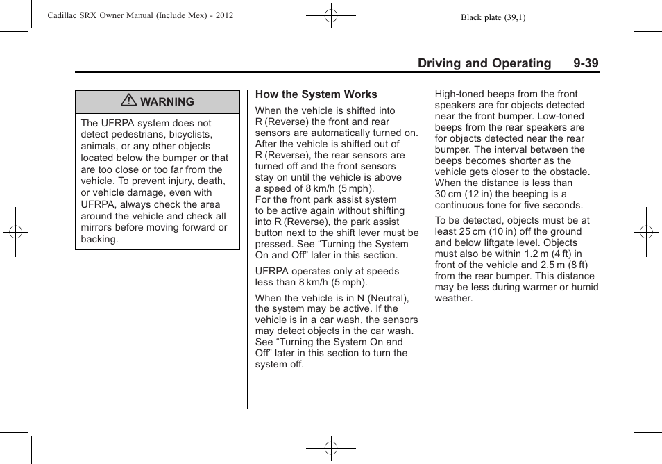 Cadillac 2012 SRX User Manual | Page 317 / 512