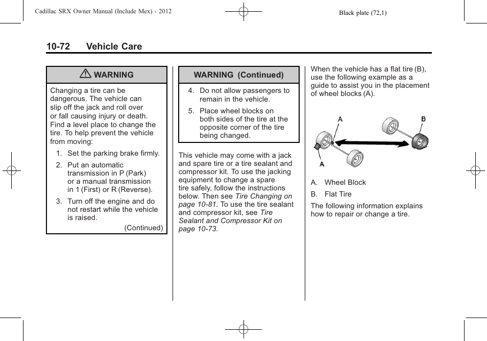 Cadillac 2012 SRX User Manual | Page 412 / 512