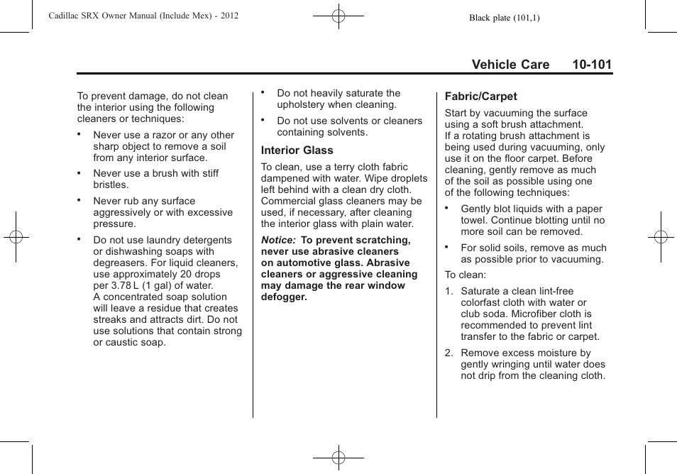 Cadillac 2012 SRX User Manual | Page 441 / 512