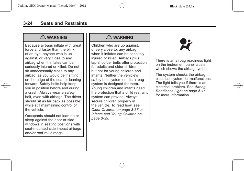 Cadillac 2012 SRX User Manual | Page 84 / 512