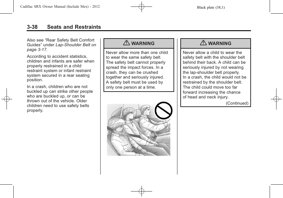 Cadillac 2012 SRX User Manual | Page 98 / 512