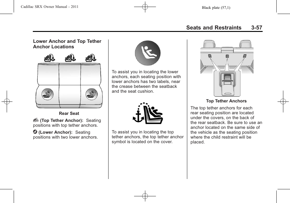 Cadillac 2011 SRX User Manual | Page 119 / 502