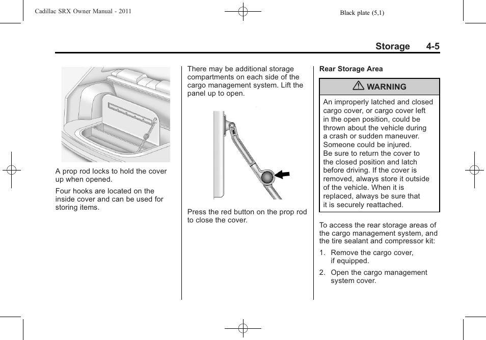 Cadillac 2011 SRX User Manual | Page 137 / 502