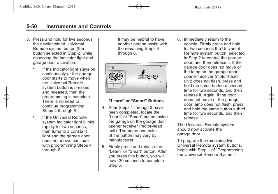 50 instruments and controls | Cadillac 2011 SRX User Manual | Page 194 / 502