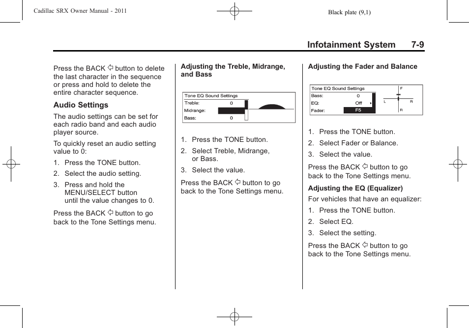 Cadillac 2011 SRX User Manual | Page 215 / 502