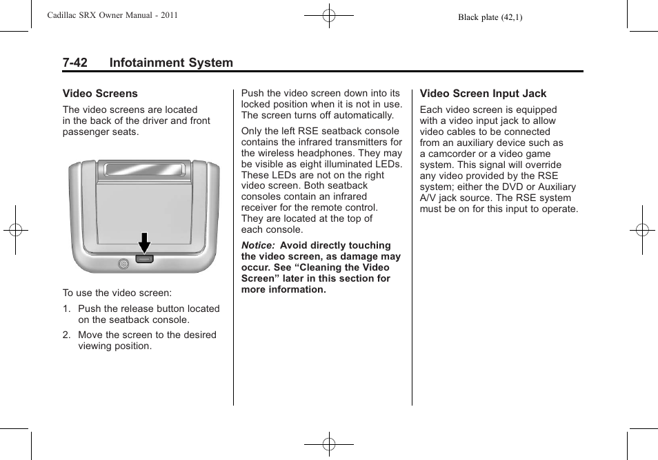 42 infotainment system | Cadillac 2011 SRX User Manual | Page 248 / 502