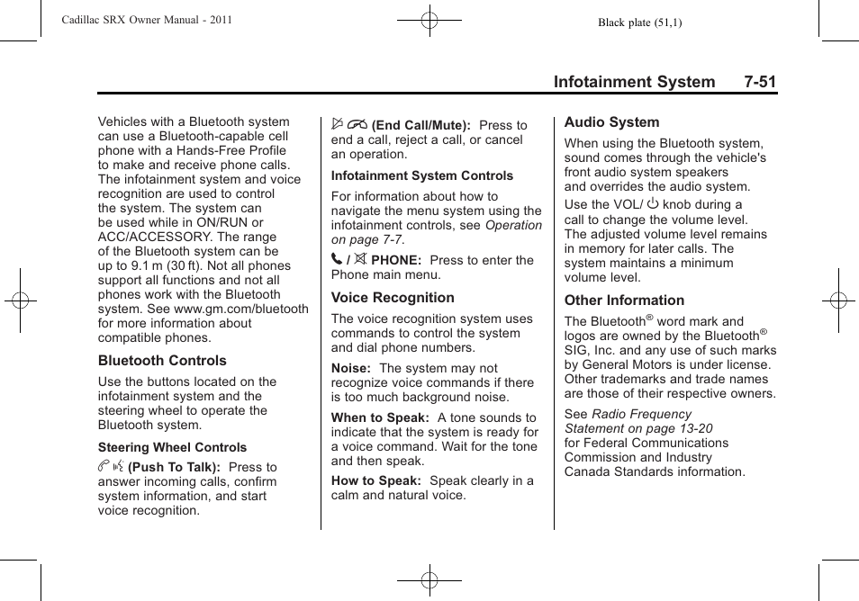 Cadillac 2011 SRX User Manual | Page 257 / 502