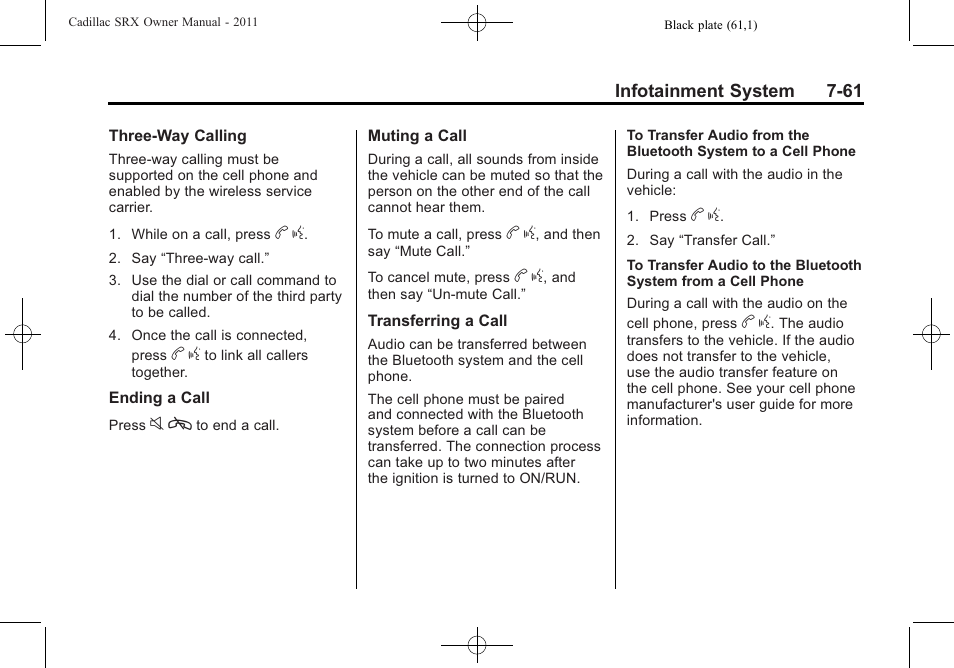 Cadillac 2011 SRX User Manual | Page 267 / 502