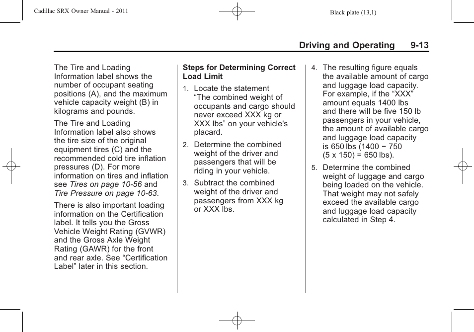 Cadillac 2011 SRX User Manual | Page 289 / 502