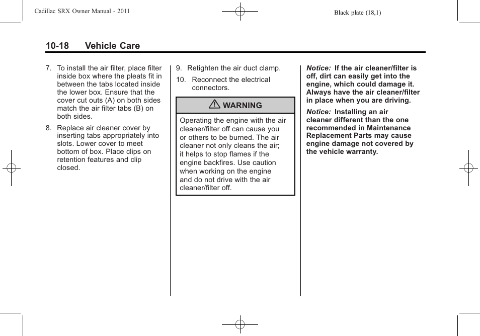 Cadillac 2011 SRX User Manual | Page 356 / 502