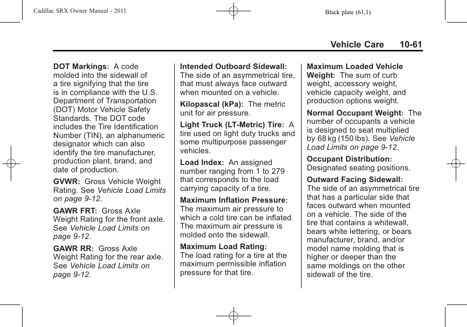 Cadillac 2011 SRX User Manual | Page 399 / 502