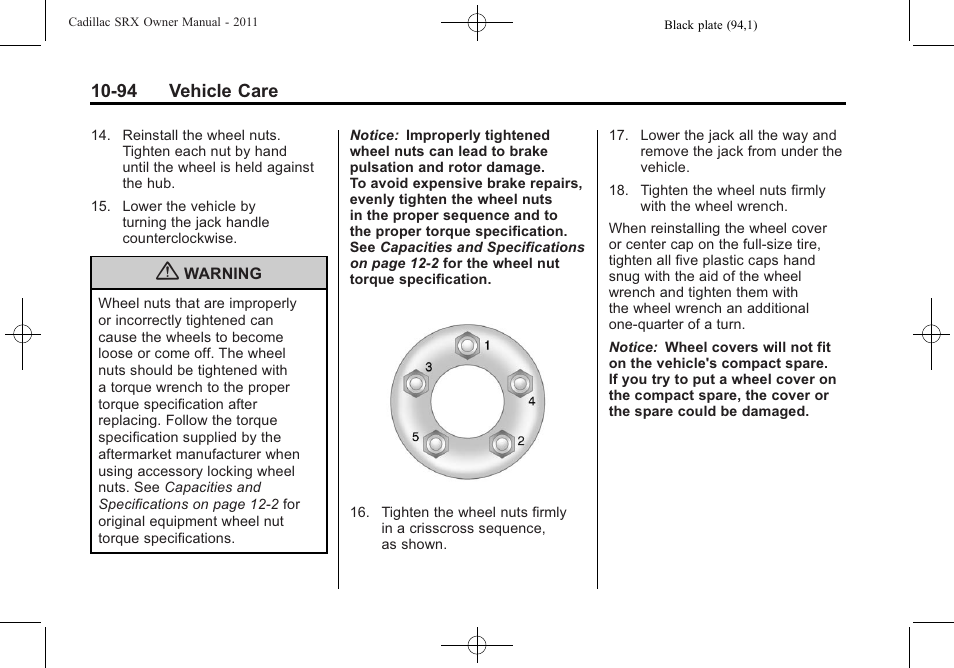 Cadillac 2011 SRX User Manual | Page 432 / 502