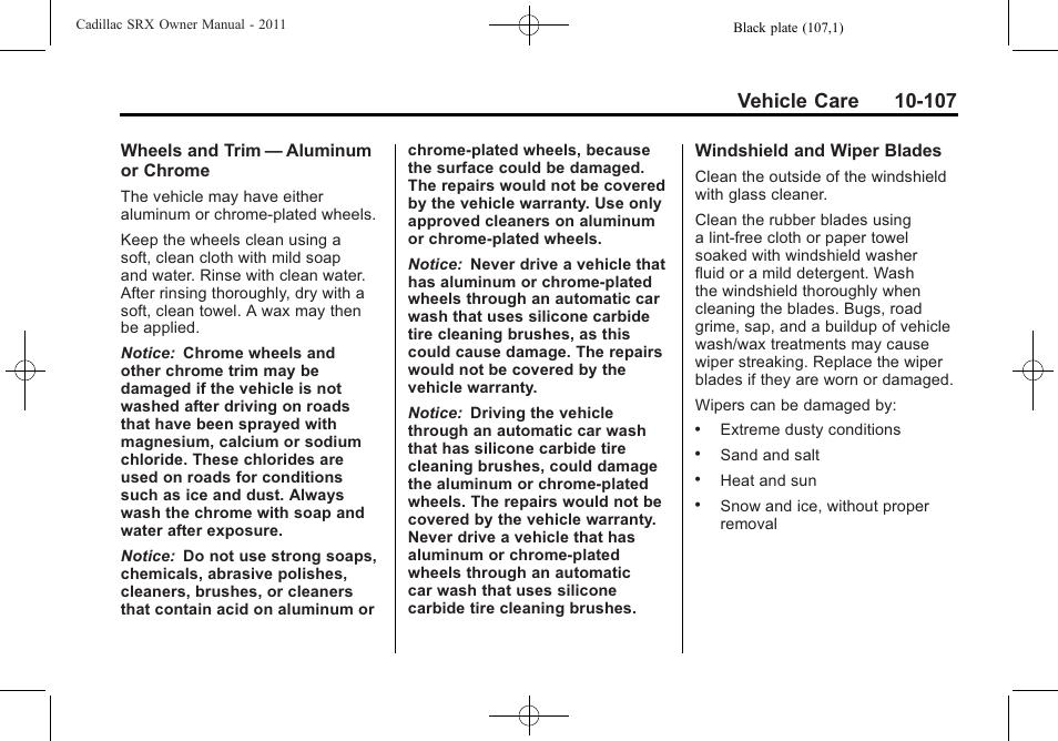 Cadillac 2011 SRX User Manual | Page 445 / 502