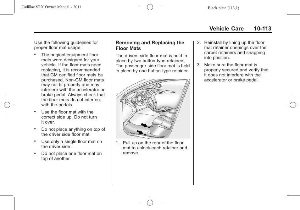 Cadillac 2011 SRX User Manual | Page 451 / 502