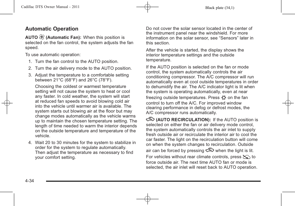 Cadillac 2011 DTS User Manual | Page 192 / 464