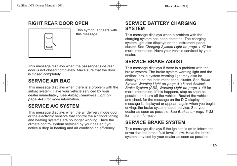 Cadillac 2011 DTS User Manual | Page 227 / 464