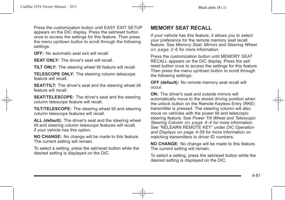 Cadillac 2011 DTS User Manual | Page 239 / 464