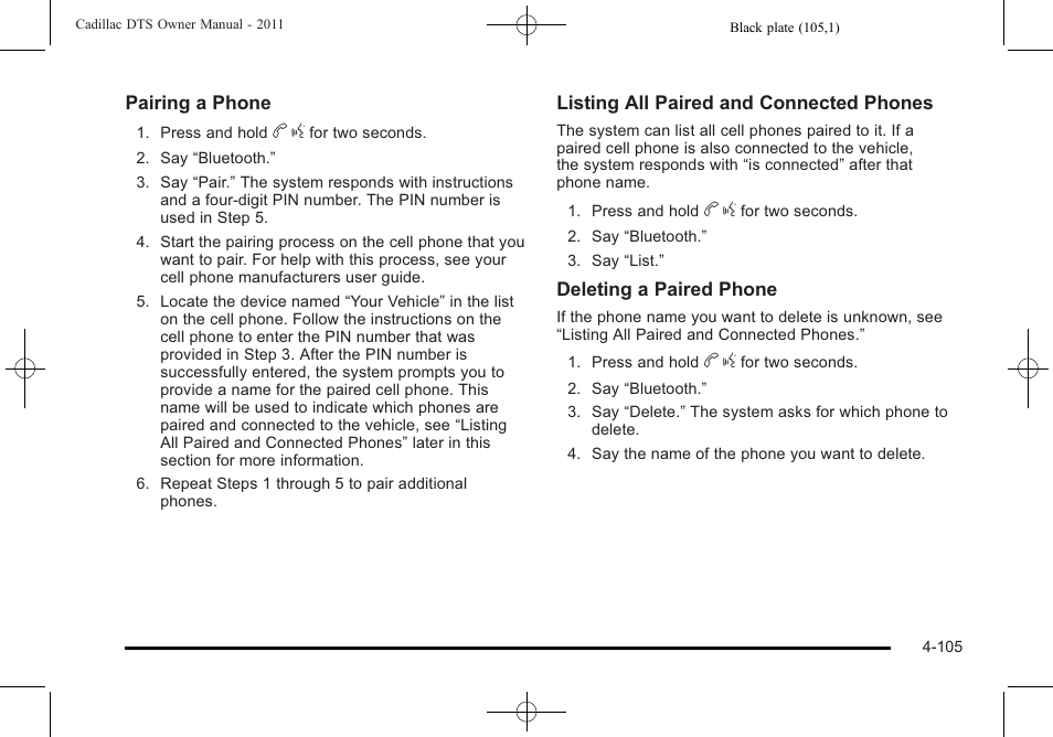 Cadillac 2011 DTS User Manual | Page 263 / 464