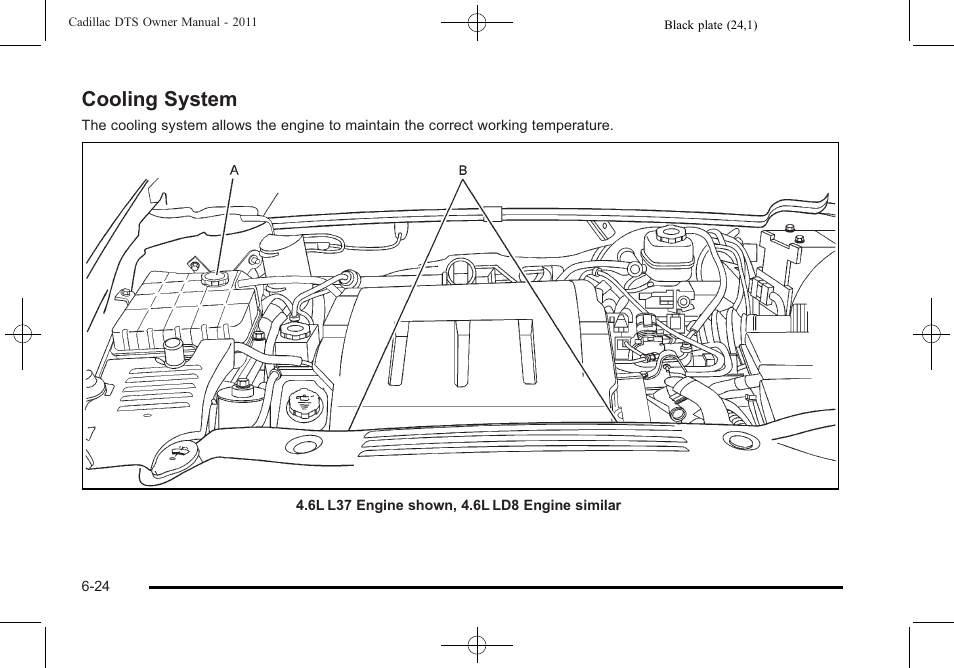 Cooling system, Cooling system -24 | Cadillac 2011 DTS User Manual | Page 326 / 464