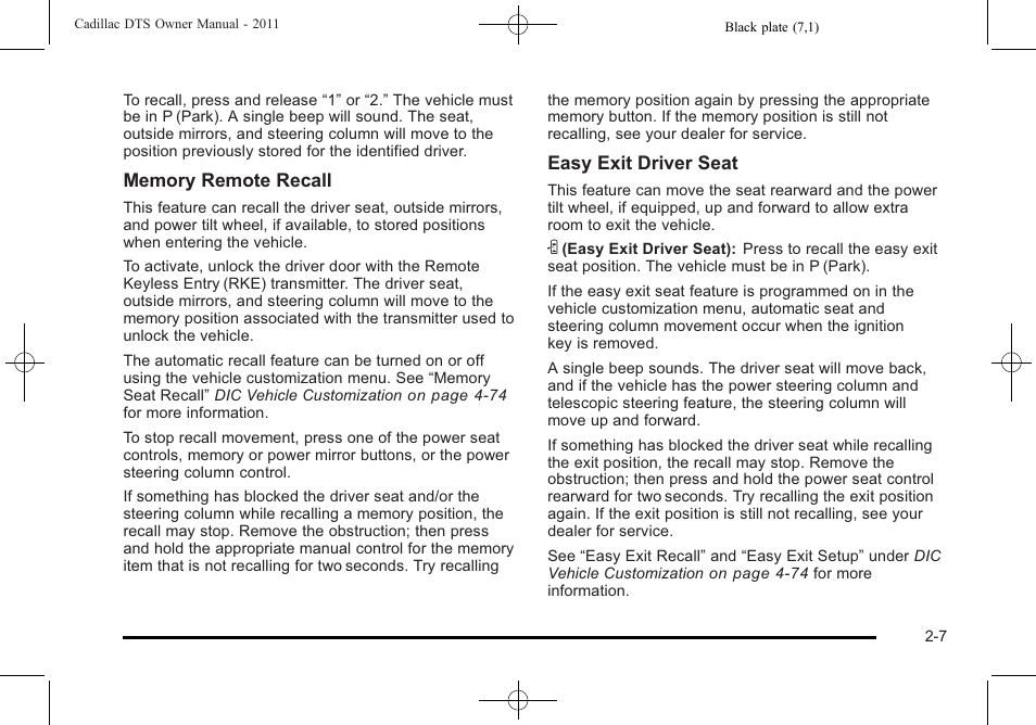 Cadillac 2011 DTS User Manual | Page 39 / 464