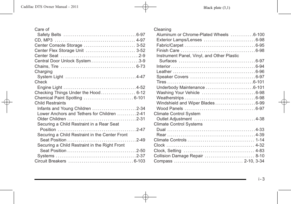 Cadillac 2011 DTS User Manual | Page 451 / 464