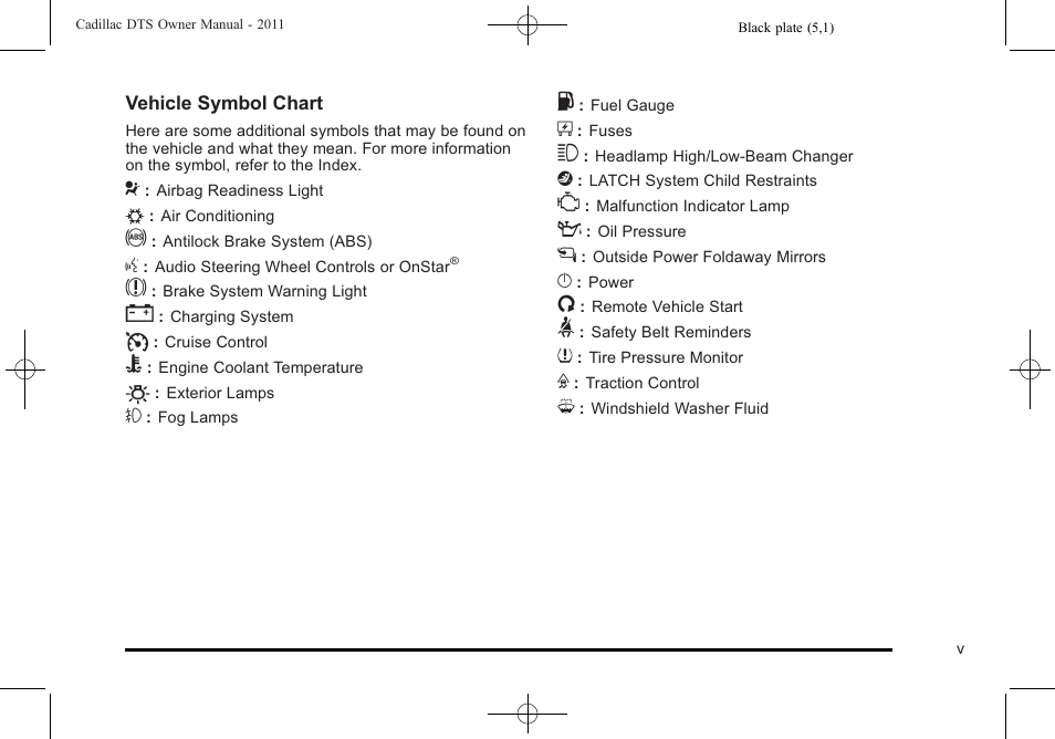 Cadillac 2011 DTS User Manual | Page 5 / 464