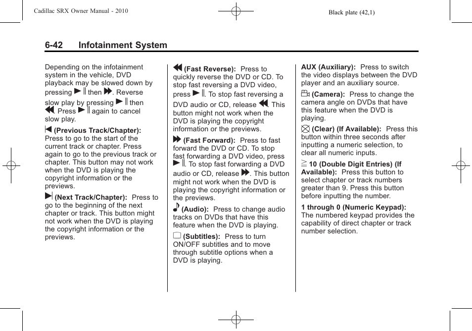 Cadillac 2010 SRX User Manual | Page 208 / 468