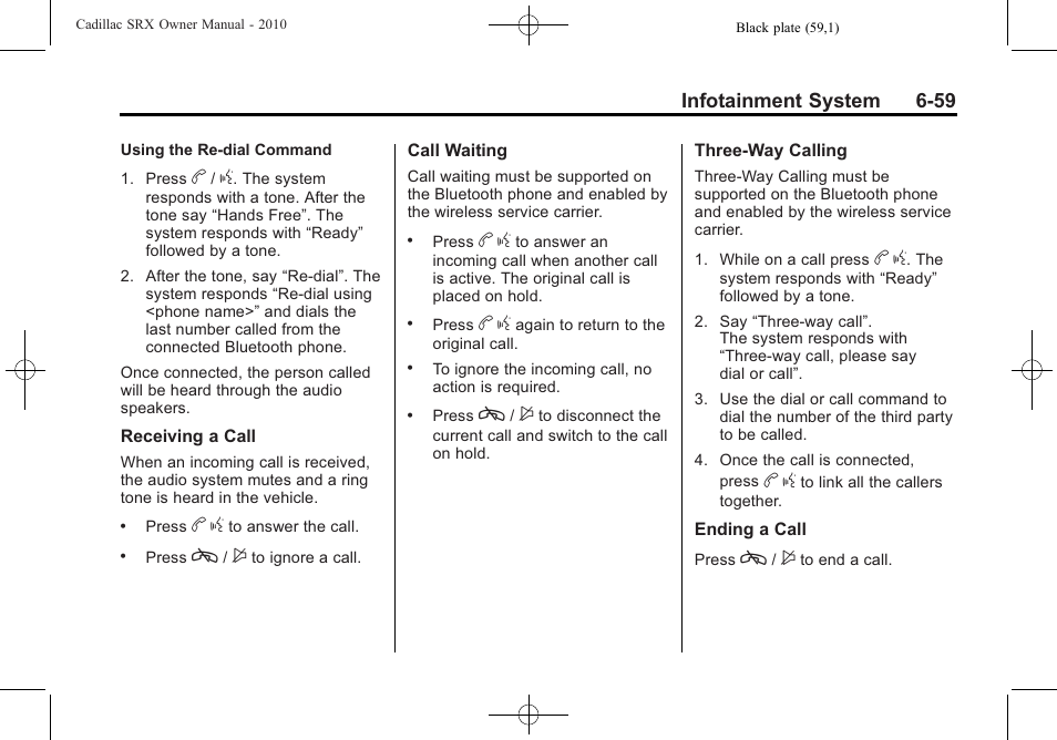 Cadillac 2010 SRX User Manual | Page 225 / 468