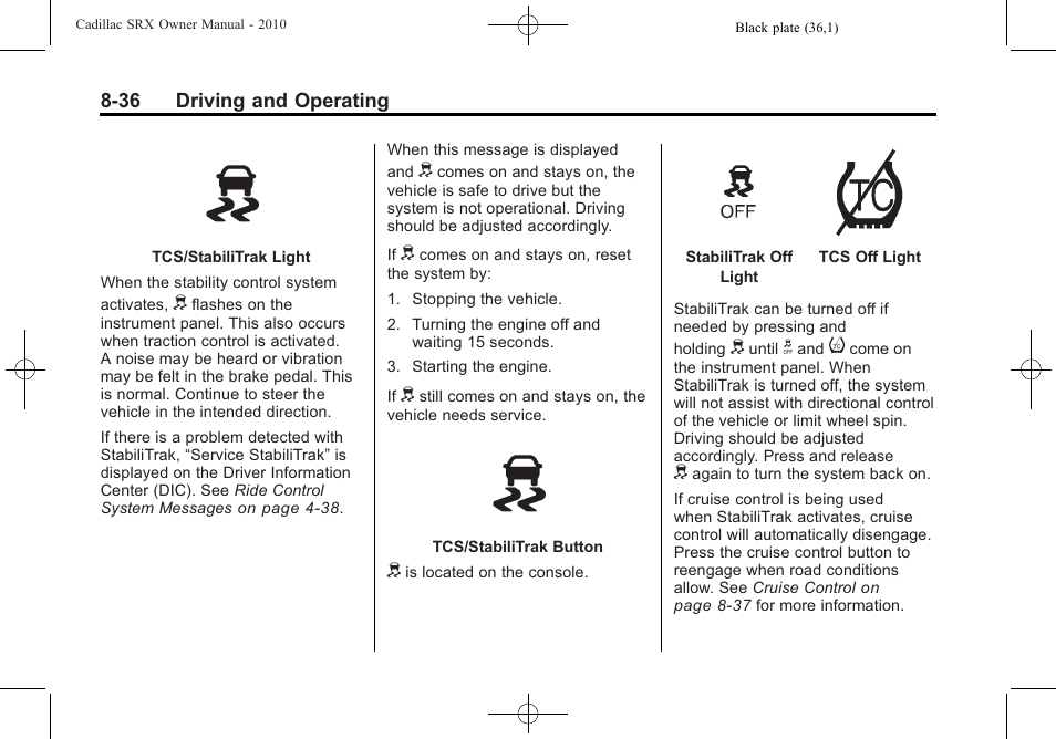 Cadillac 2010 SRX User Manual | Page 280 / 468