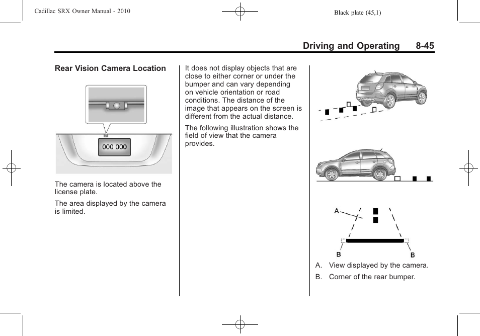 Driving and operating 8-45 | Cadillac 2010 SRX User Manual | Page 289 / 468