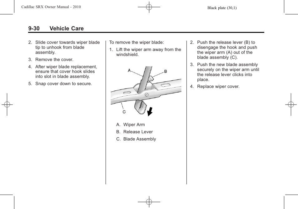 30 vehicle care | Cadillac 2010 SRX User Manual | Page 336 / 468
