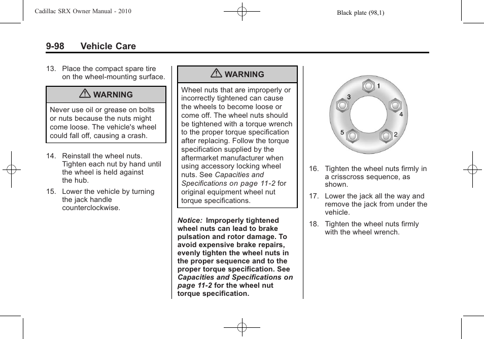 Cadillac 2010 SRX User Manual | Page 404 / 468
