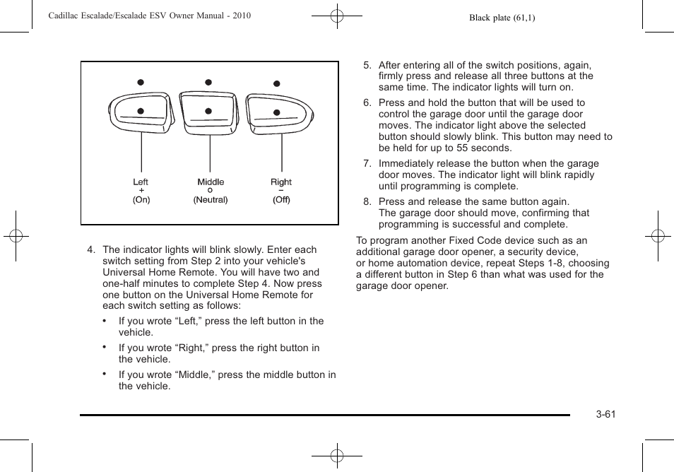 Cadillac 2010 Escalade User Manual | Page 185 / 620