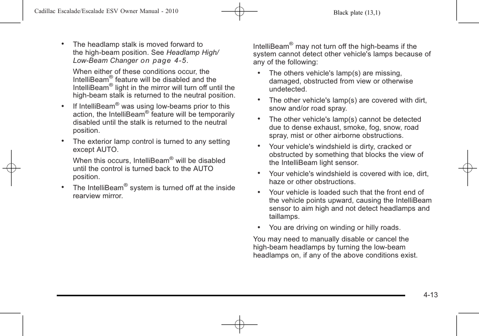 Cadillac 2010 Escalade User Manual | Page 205 / 620