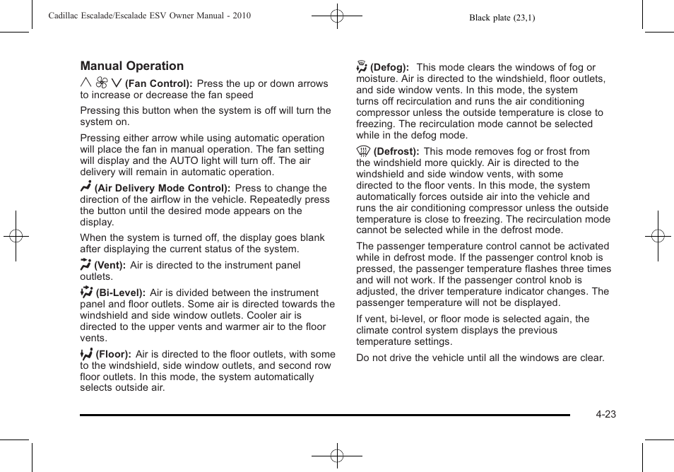 Y 9 z | Cadillac 2010 Escalade User Manual | Page 215 / 620