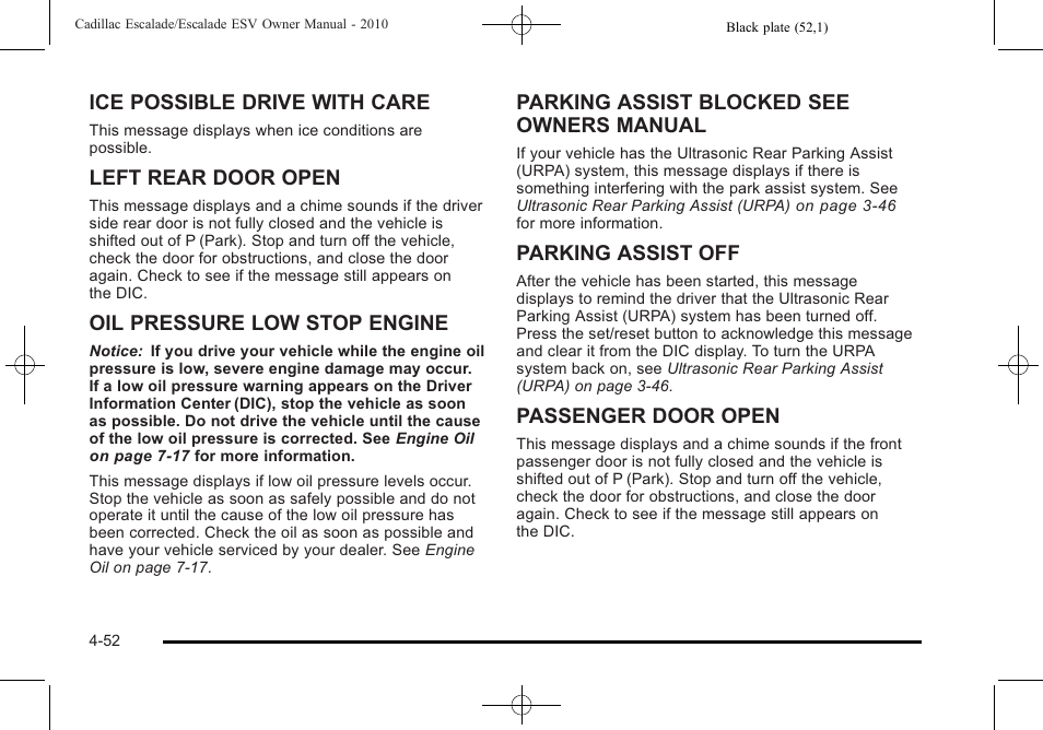 Cadillac 2010 Escalade User Manual | Page 244 / 620