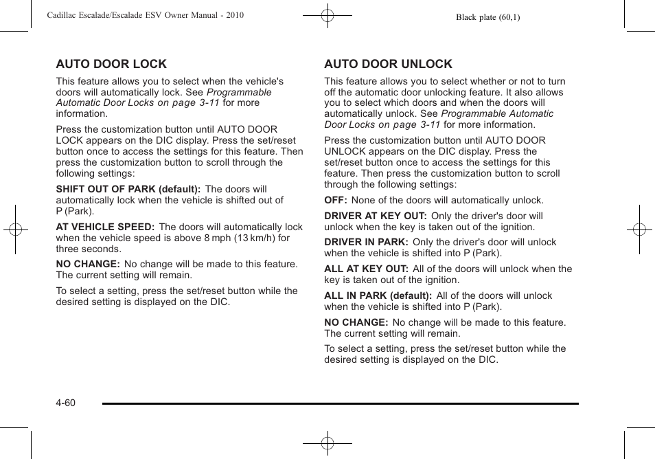 Cadillac 2010 Escalade User Manual | Page 252 / 620