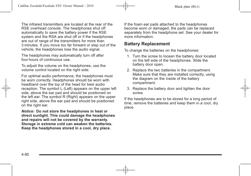 Cadillac 2010 Escalade User Manual | Page 272 / 620