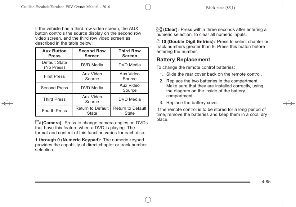 Cadillac 2010 Escalade User Manual | Page 277 / 620