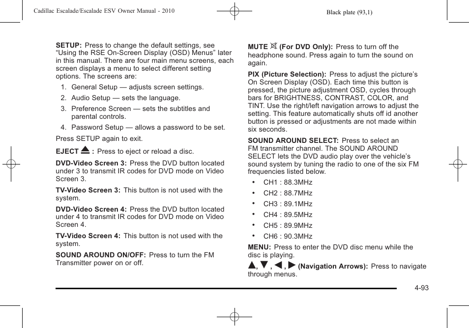 Cadillac 2010 Escalade User Manual | Page 285 / 620