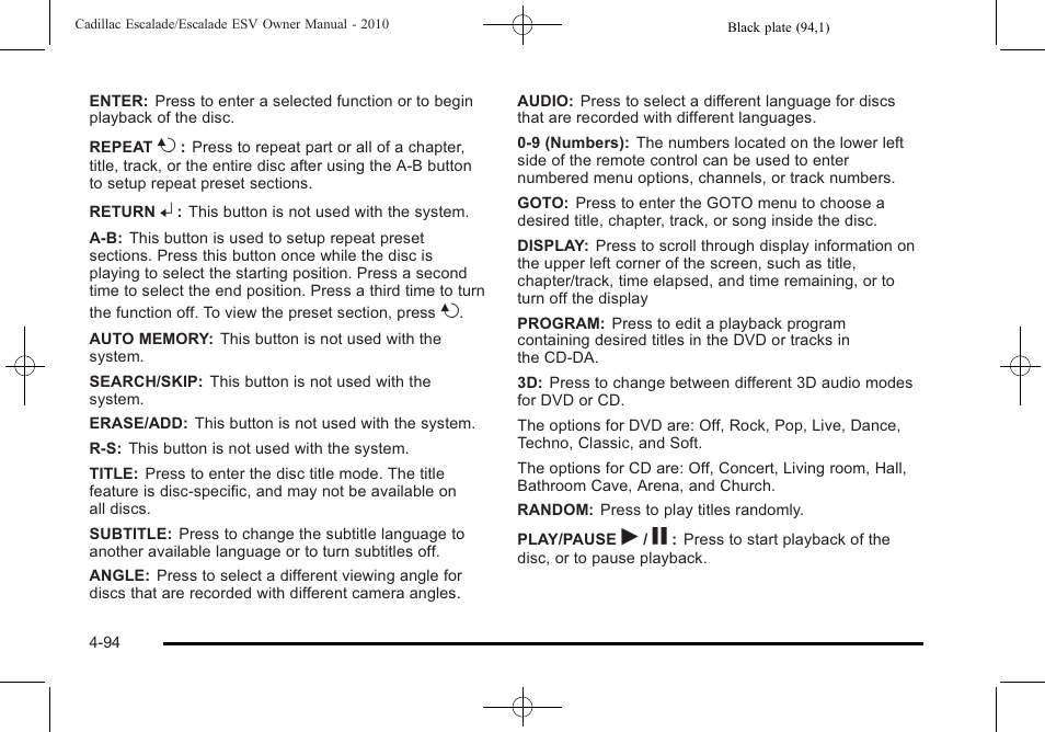 Cadillac 2010 Escalade User Manual | Page 286 / 620