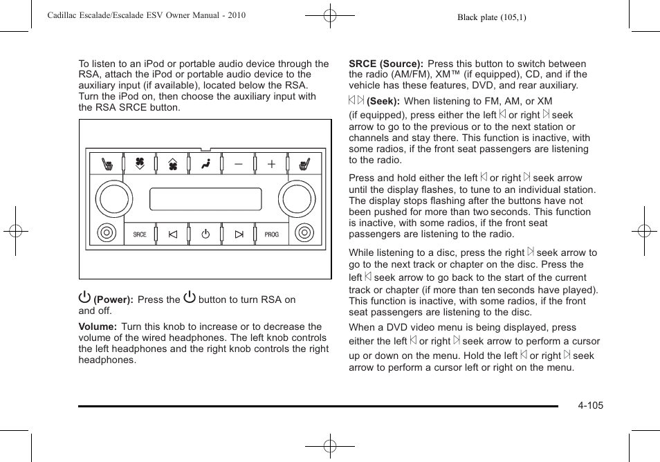 Cadillac 2010 Escalade User Manual | Page 297 / 620