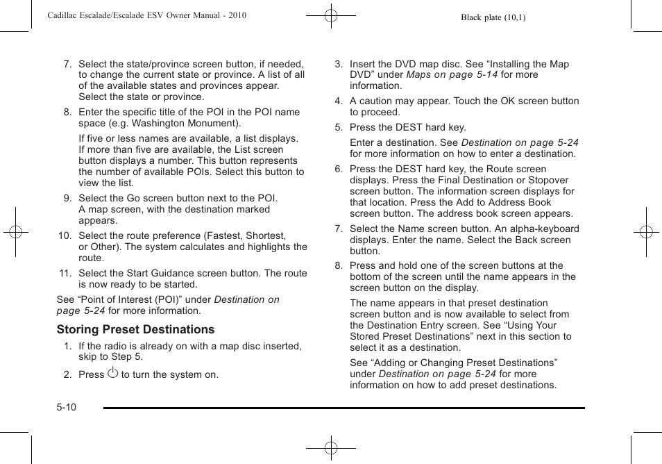 Cadillac 2010 Escalade User Manual | Page 312 / 620