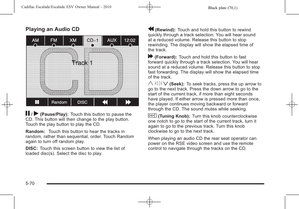 Y © ¨ z | Cadillac 2010 Escalade User Manual | Page 372 / 620