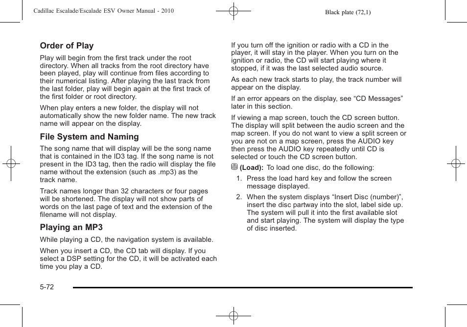 Cadillac 2010 Escalade User Manual | Page 374 / 620