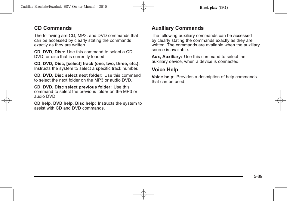 Cadillac 2010 Escalade User Manual | Page 391 / 620