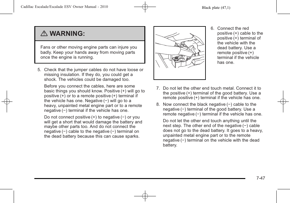 Warning | Cadillac 2010 Escalade User Manual | Page 495 / 620