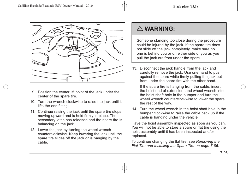 Warning | Cadillac 2010 Escalade User Manual | Page 541 / 620