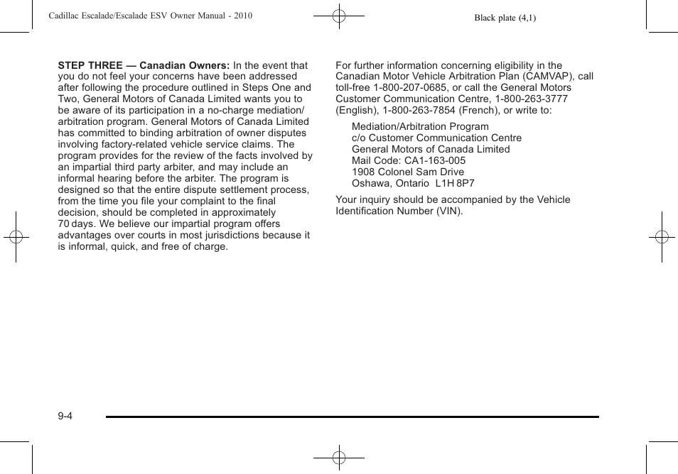Cadillac 2010 Escalade User Manual | Page 586 / 620