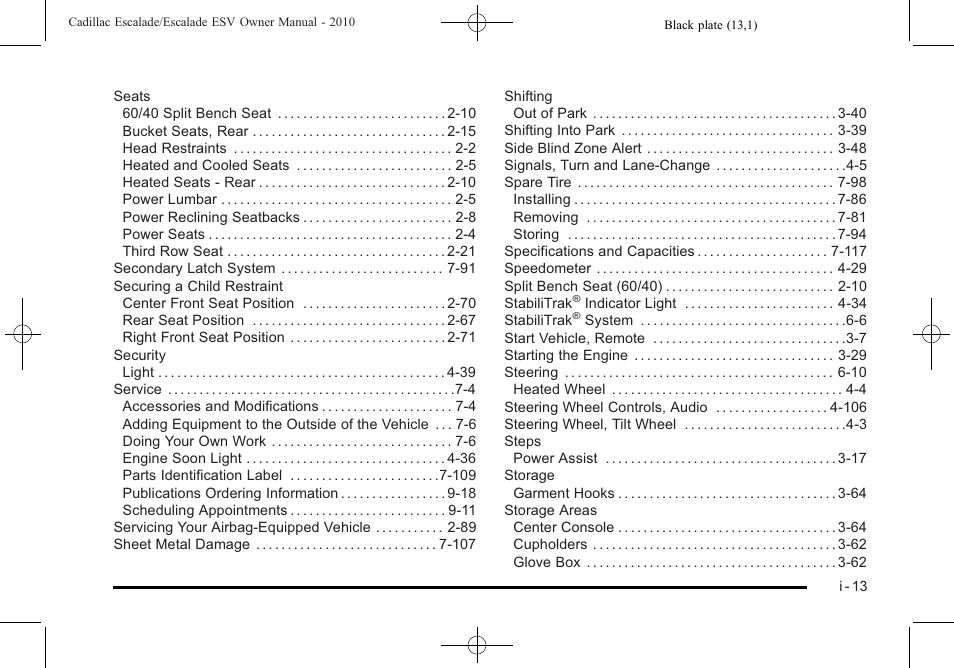 Cadillac 2010 Escalade User Manual | Page 617 / 620